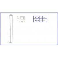 100x100x3.0m Intermediate Fence Pole